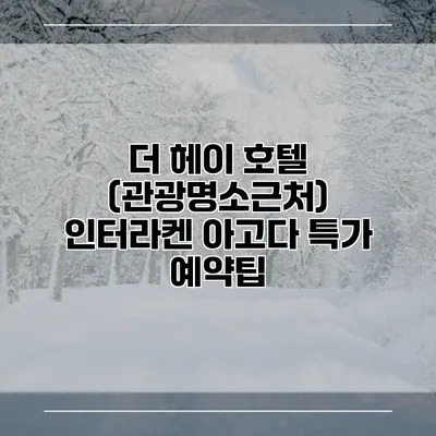 더 헤이 호텔 (관광명소근처) 인터라켄 아고다 특가 예약팁