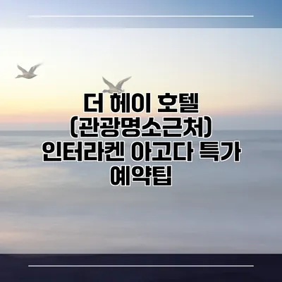 더 헤이 호텔 (관광명소근처) 인터라켄 아고다 특가 예약팁