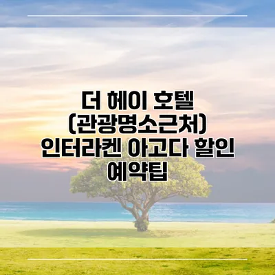 더 헤이 호텔 (관광명소근처) 인터라켄 아고다 할인 예약팁