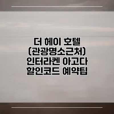 더 헤이 호텔 (관광명소근처) 인터라켄 아고다 할인코드 예약팁