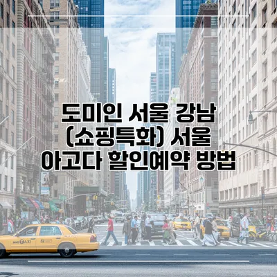 도미인 서울 강남 (쇼핑특화) 서울 아고다 할인예약 방법