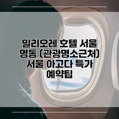 밀리오레 호텔 서울 명동 (관광명소근처) 서울 아고다 특가 예약팁