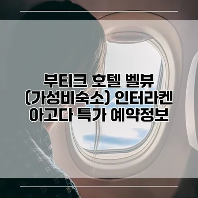 부티크 호텔 벨뷰 (가성비숙소) 인터라켄 아고다 특가 예약정보