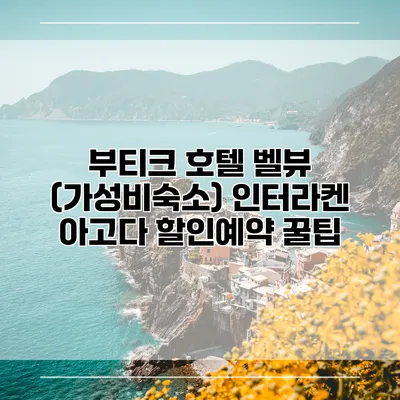 부티크 호텔 벨뷰 (가성비숙소) 인터라켄 아고다 할인예약 꿀팁