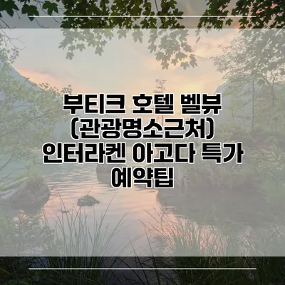 부티크 호텔 벨뷰 (관광명소근처) 인터라켄 아고다 특가 예약팁