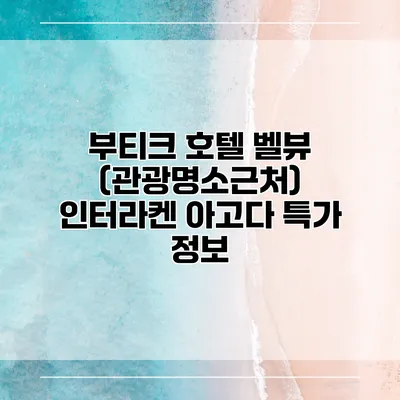 부티크 호텔 벨뷰 (관광명소근처) 인터라켄 아고다 특가 정보