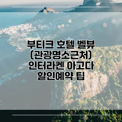 부티크 호텔 벨뷰 (관광명소근처) 인터라켄 아고다 할인예약 팁