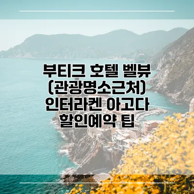부티크 호텔 벨뷰 (관광명소근처) 인터라켄 아고다 할인예약 팁