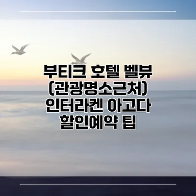 부티크 호텔 벨뷰 (관광명소근처) 인터라켄 아고다 할인예약 팁