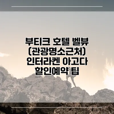 부티크 호텔 벨뷰 (관광명소근처) 인터라켄 아고다 할인예약 팁