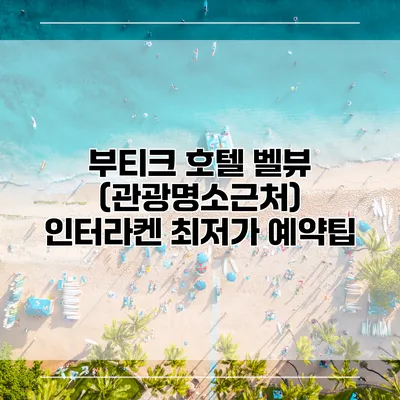 부티크 호텔 벨뷰 (관광명소근처) 인터라켄 최저가 예약팁