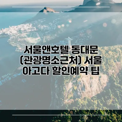 서울앤호텔 동대문 (관광명소근처) 서울 아고다 할인예약 팁