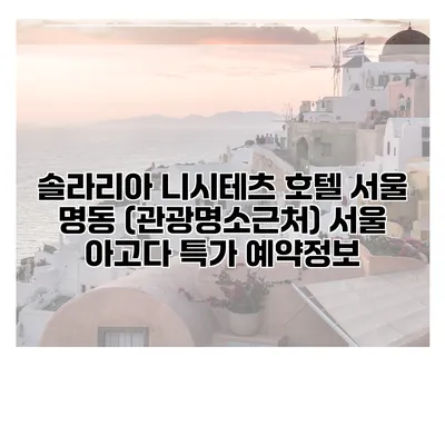 솔라리아 니시테츠 호텔 서울 명동 (관광명소근처) 서울 아고다 특가 예약정보