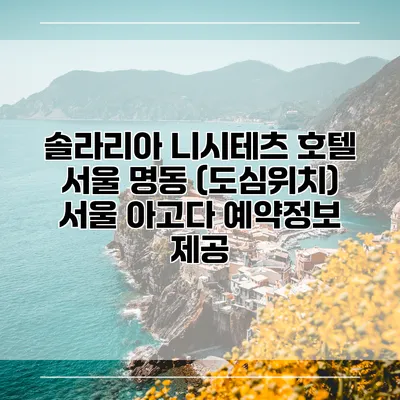 솔라리아 니시테츠 호텔 서울 명동 (도심위치) 서울 아고다 예약정보 제공