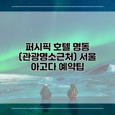퍼시픽 호텔 명동 (관광명소근처) 서울 아고다 예약팁