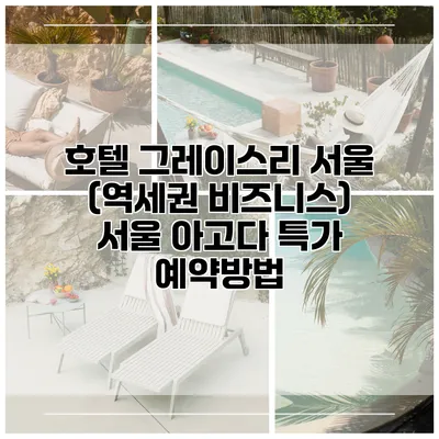 호텔 그레이스리 서울 (역세권 비즈니스) 서울 아고다 특가 예약방법