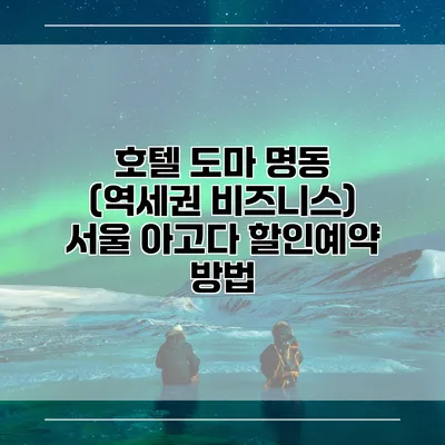 호텔 도마 명동 (역세권 비즈니스) 서울 아고다 할인예약 방법