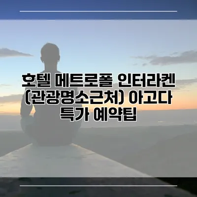 호텔 메트로폴 인터라켄 (관광명소근처) 아고다 특가 예약팁