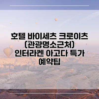 호텔 바이세츠 크로이츠 (관광명소근처) 인터라켄 아고다 특가 예약팁