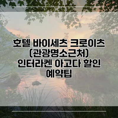 호텔 바이세츠 크로이츠 (관광명소근처) 인터라켄 아고다 할인 예약팁