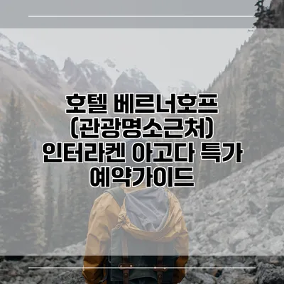 호텔 베르너호프 (관광명소근처) 인터라켄 아고다 특가 예약가이드