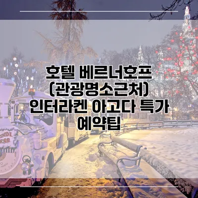 호텔 베르너호프 (관광명소근처) 인터라켄 아고다 특가 예약팁