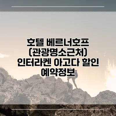 호텔 베르너호프 (관광명소근처) 인터라켄 아고다 할인 예약정보