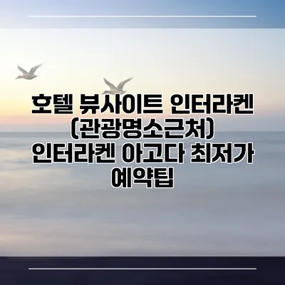 호텔 뷰사이트 인터라켄 (관광명소근처) 인터라켄 아고다 최저가 예약팁