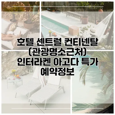 호텔 센트럴 컨티넨탈 (관광명소근처) 인터라켄 아고다 특가 예약정보