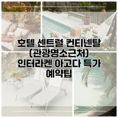 호텔 센트럴 컨티넨탈 (관광명소근처) 인터라켄 아고다 특가 예약팁