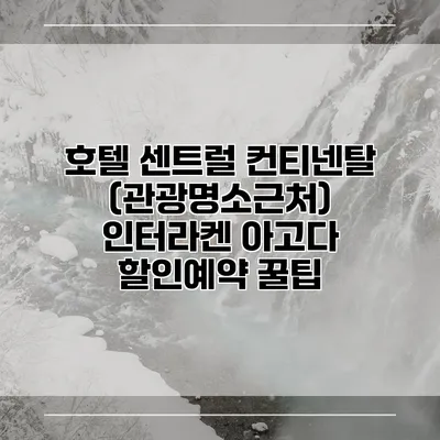 호텔 센트럴 컨티넨탈 (관광명소근처) 인터라켄 아고다 할인예약 꿀팁