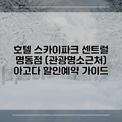 호텔 스카이파크 센트럴 명동점 (관광명소근처) 아고다 할인예약 가이드