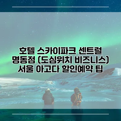 호텔 스카이파크 센트럴 명동점 (도심위치 비즈니스) 서울 아고다 할인예약 팁