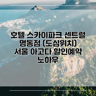 호텔 스카이파크 센트럴 명동점 (도심위치) 서울 아고다 할인예약 노하우