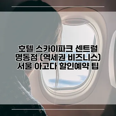 호텔 스카이파크 센트럴 명동점 (역세권 비즈니스) 서울 아고다 할인예약 팁
