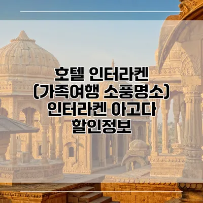 호텔 인터라켄 (가족여행 소풍명소) 인터라켄 아고다 할인정보