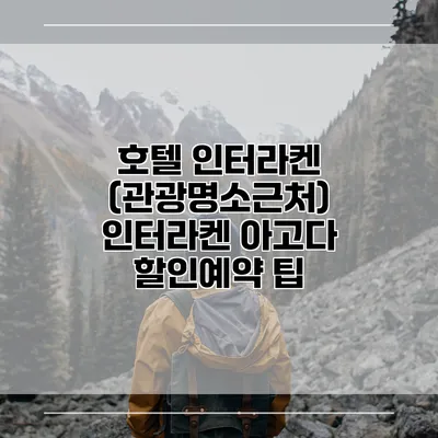 호텔 인터라켄 (관광명소근처) 인터라켄 아고다 할인예약 팁