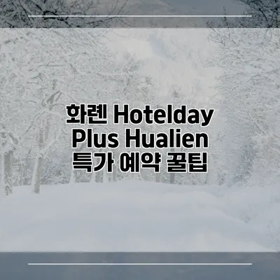 화롄 Hotelday Plus Hualien 특가 예약 꿀팁